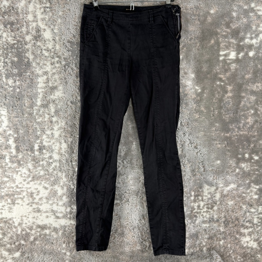 Massimo Dutti Size 4 Slim Fit‎ Casual Skinny Pants Black Button Zip